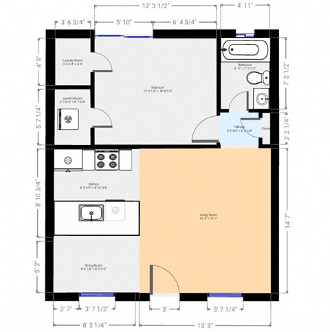 a floor plan of a small house